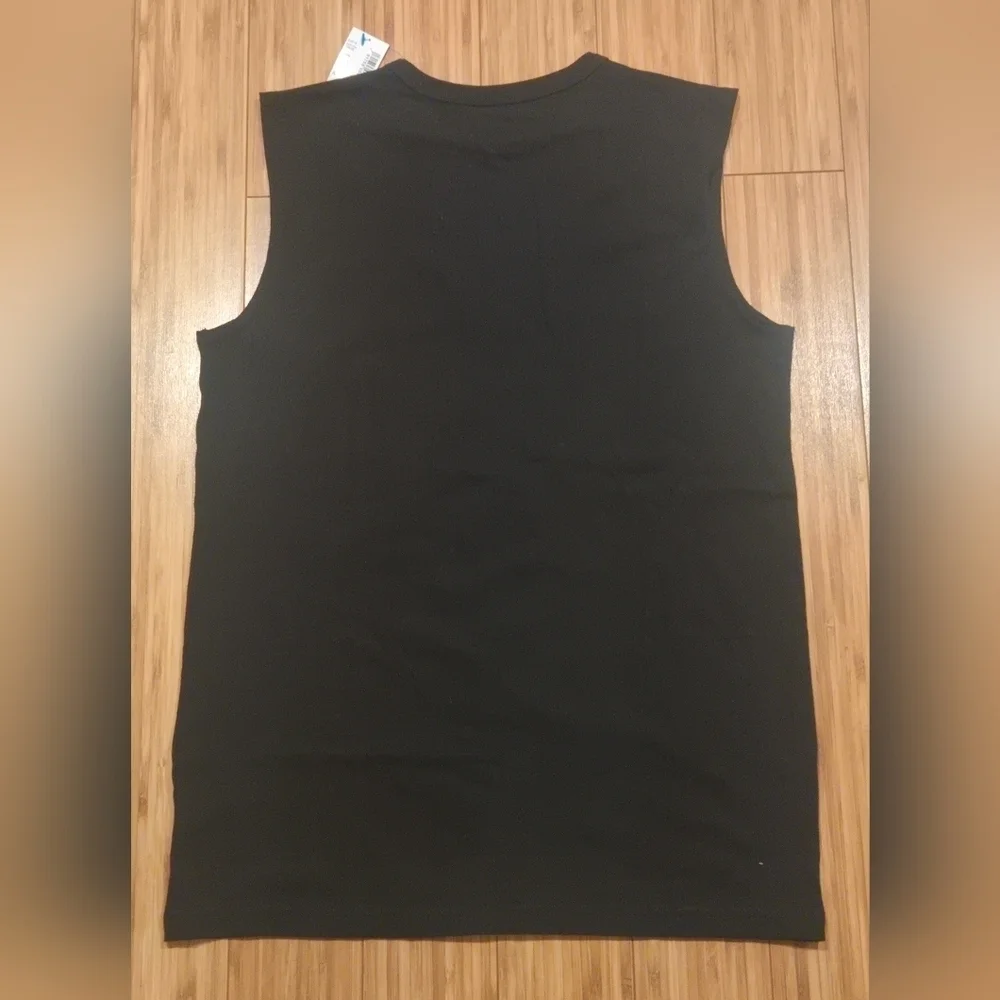 NWT The Children's Place Sport Black Sleeveless 'Hello Weekend' Top